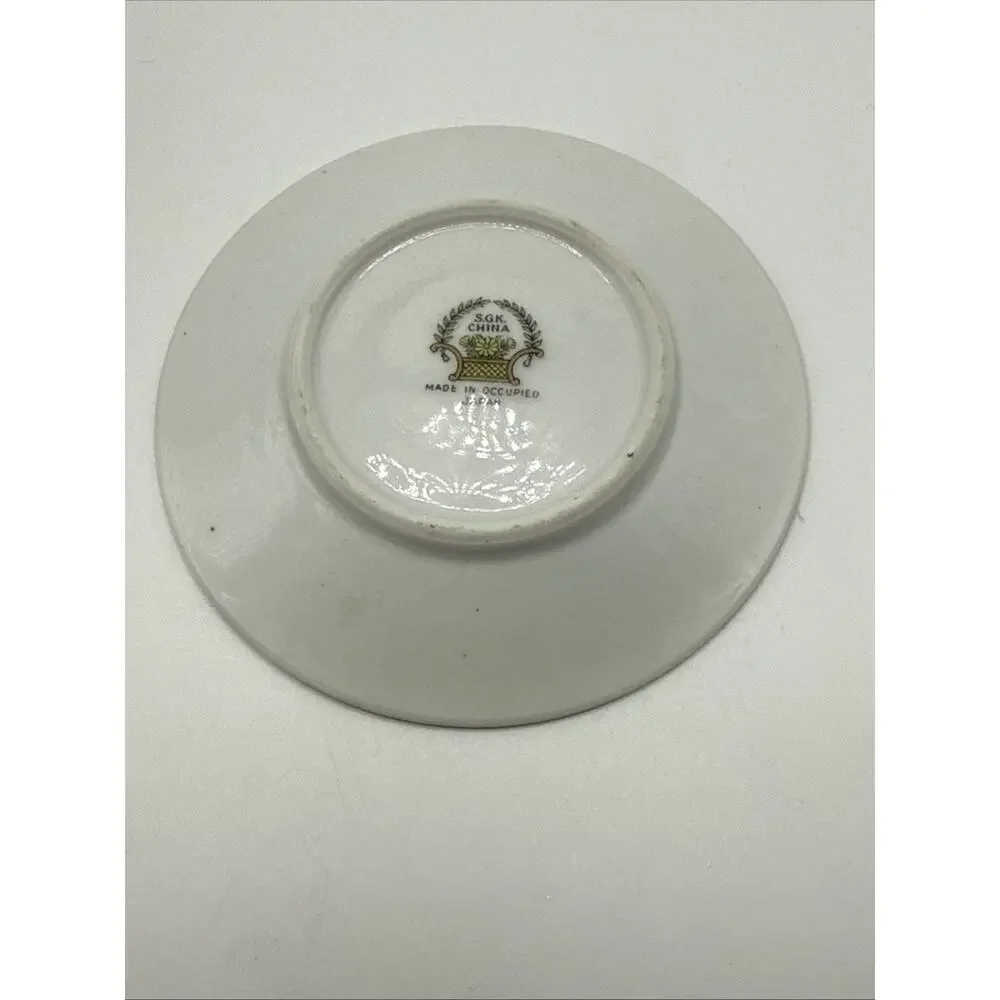 Vintage, SGK ,China, Demitasse Cup & Saucer, French Courting Scene .